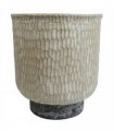 32cm x 29cm Brushed Gold Stone Effect Planter Composite Plant Pot