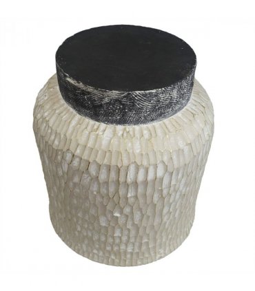 32cm x 29cm Brushed Gold Stone Effect Planter Composite Plant Pot