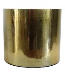 18cm Gold Etched Metal Planter by Leaf