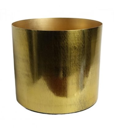 18cm Gold Etched Metal Planter by Leaf
