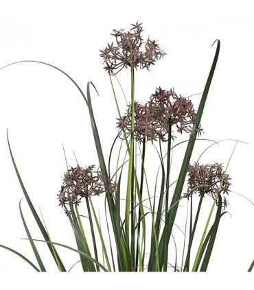 95cm Artificial Grass Plant Potted with Flower Detail