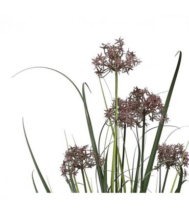 95cm Artificial Grass Plant Potted with Flower Detail