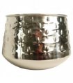 18cm Silver Cross Metal Planter by Leaf