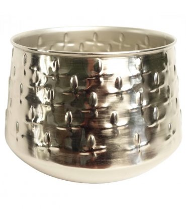 18cm Silver Cross Metal Planter by Leaf