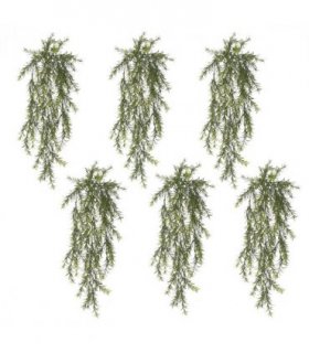 Pack of 6 x Hanging UV and Fire Resistant Artificial Spider Fern Plant 78cm