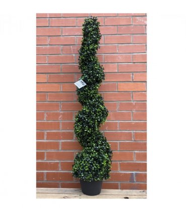 120cm Artificial Natural Boxwood Spiral Topiary