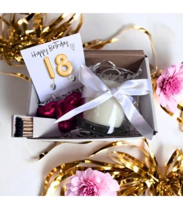 Small 18th Birthday Gold Balloons Earrings Gift Hamper | Girls 18th Birthday Gift