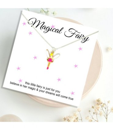 Magical Fairy Girls Necklace Mini Gift Hamper | Girls Birthday mini flower Bouquet | Childrens Jewellery | Grandaughter Christmas Present UK
