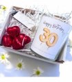 30th Birthday Gold Balloons Candle Gift Set | Birthday Gift for Daughter or Mum