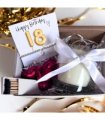 Small 18th Birthday Gold Balloons Gift Hamper | Cubic Zirconia Bracelet, Chocolates & Candle