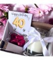 Small 40th Birthday Gold Balloons Gift Hamper | Girls 40th Birthday Gift