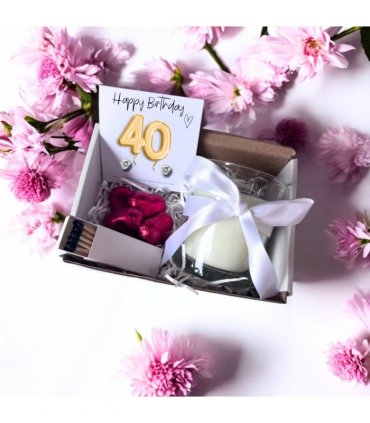 Small 40th Birthday Gold Balloons Gift Hamper | Girls 40th Birthday Gift