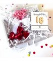 18th Birthday Cubic Zirconia Silver Bracelet & Gold Balloons Mini Gift Hamper | Eightenth Gift | Girls 18th Birthday Gift Set UK