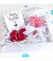 Happy Birthday Mini Gift Hamper with Silver Heart Necklace | Letter Box Gift For Her | Unique Gifts For Her Birthday, Thank you or Christmas UK