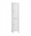 kleankin Tall Bathroom Cabinet with Adjustable Shelves, Double Door, White