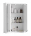 HOMCOM Wall Mounted Storage with Adjustable Shelves, Bathroom Wall Cabinet