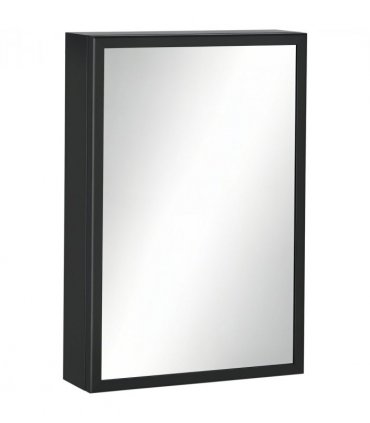 kleankin Wall Mounted Bathroom Cabinet with Mirror and Storage Shelves
