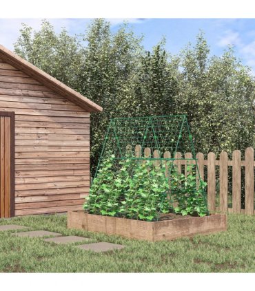 Outsunny A-Frame Trellis Plant Support for Vegetables, Flowers, Fruit