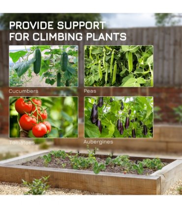 Outsunny A-Frame Trellis Plant Support for Vegetables, Flowers, Fruit