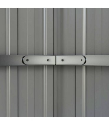 Outsunny 11 x 5.6ft Galvanised Metal Garden Shed with Lockable Doors, Grey