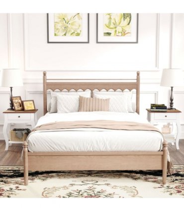 HOMCOM Bedside Tables Set of 2, Bedside Cabinets with Drawer, Shelf, White