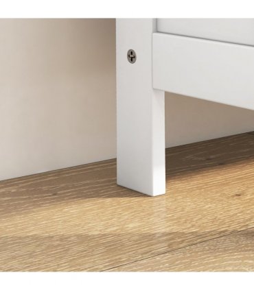 HOMCOM Narrow Shoe Storage Cabinet with 3 Flip Drawers, White
