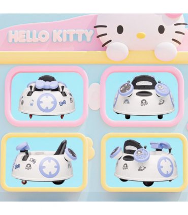 AIYAPLAY Hello Kitty Kids Ride on Bumper Car with Remote Control, White
