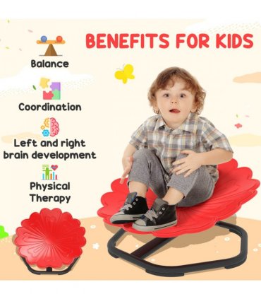 AIYAPLAY Sensory Spinning Chair, Kids Swivel Chair, Red