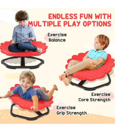 AIYAPLAY Sensory Spinning Chair, Kids Swivel Chair, Red