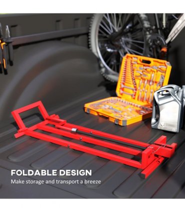 HOMCOM Foldable Ride On Lawn Mower Lift, 400 kg Telescopic Maintenance Jack