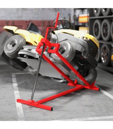 HOMCOM Foldable Ride On Lawn Mower Lift, 400 kg Telescopic Maintenance Jack