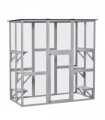 PawHut Wooden Cat House with Platforms, Cat Cage for Multiple Kittens