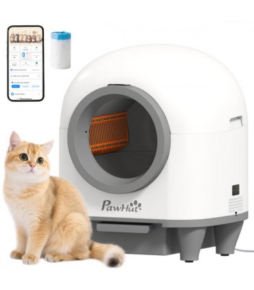 PawHut 80L Self Cleaning Cat Litter Tray with APP Control Safety Protection