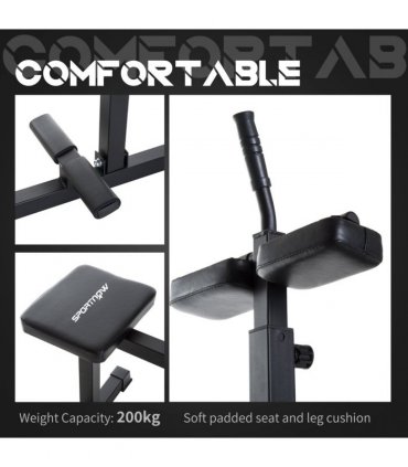 SPORTNOW Seated Adjustable Leg Extension Machine with Plate Loaded