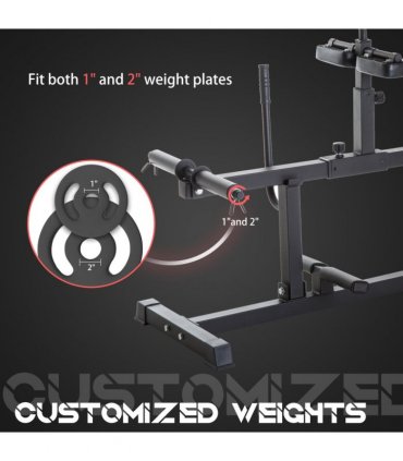 SPORTNOW Seated Adjustable Leg Extension Machine with Plate Loaded