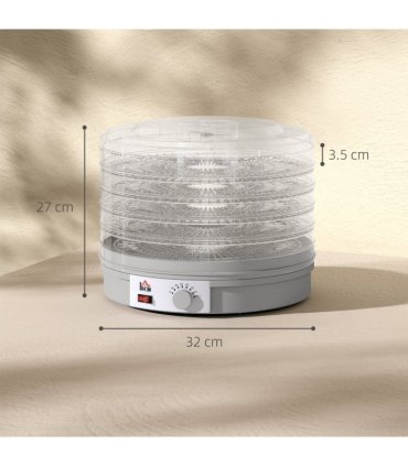 HOMCOM 5 Tier Food Dehydrator for Drying Fruit Meat Vegetable Pet Treat