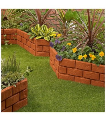 Brick Effect Garden Border (set of 4)