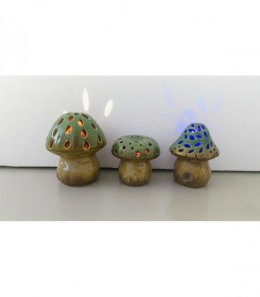 Set of 3 Mushrooms with Light