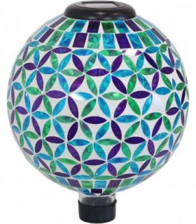 Illuminated Glass Goble with Metal Stand