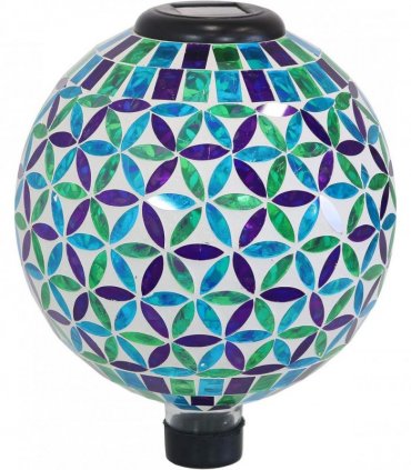 Illuminated Glass Goble with Metal Stand