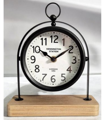 AcaciaHome Elegant Silent Sweep Mantel Clock – Quiet Tabletop Timepiece with Modern Functionality, Timeless Classic Design for Living Room, Office & Bedroom for Peaceful Spaces (22CM Black Clock)