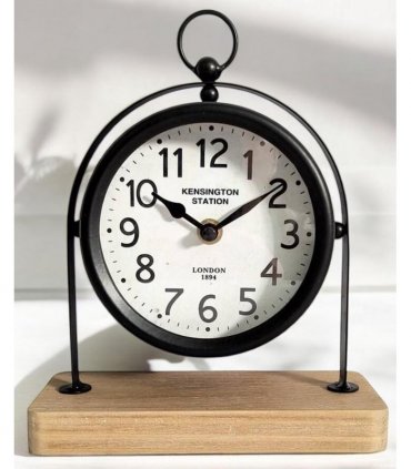 AcaciaHome Elegant Silent Sweep Mantel Clock – Quiet Tabletop Timepiece with Modern Functionality, Timeless Classic Design for Living Room, Office & Bedroom for Peaceful Spaces (22CM Black Clock)