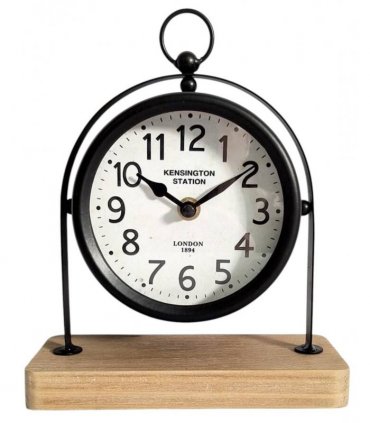 AcaciaHome Elegant Silent Sweep Mantel Clock – Quiet Tabletop Timepiece with Modern Functionality, Timeless Classic Design for Living Room, Office & Bedroom for Peaceful Spaces (22CM Black Clock)