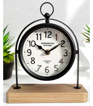 AcaciaHome Elegant Silent Sweep Mantel Clock – Quiet Tabletop Timepiece with Modern Functionality, Timeless Classic Design for Living Room, Office & Bedroom for Peaceful Spaces (22CM Black Clock)