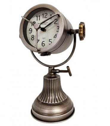 AcaciaHome Unique & Classic 31cm Silver Silent Sweep Mantel Clock – Modern Tabletop Timepiece with Sleek Metallic Finish & Quiet Movement for Home, Office, Bedroom or Any Interior Decor