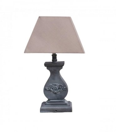 Modern Tall Wooden Washed Table Lamp - Traditional Shabby Chic Design with Taupe Linen Shade, Wood Effect Finish for Living Rooms, Bedrooms, or Hallways Decor (32cm Light Blue with Cream Shade)