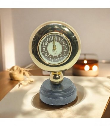 Gold Black Mantel Clock – Elegant Silent Sweep Tabletop Timepiece with Easy-to-Read Dial, Stylish Design, and Durable Build for Living Room, Bedroom, Office, or Home Décor (30CM Mantel Clock)