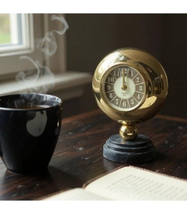 Gold Black Mantel Clock – Elegant Silent Sweep Tabletop Timepiece with Easy-to-Read Dial, Stylish Design, and Durable Build for Living Room, Bedroom, Office, or Home Décor (30CM Mantel Clock)