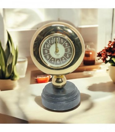 Gold Black Mantel Clock – Elegant Silent Sweep Tabletop Timepiece with Easy-to-Read Dial, Stylish Design, and Durable Build for Living Room, Bedroom, Office, or Home Décor (30CM Mantel Clock)