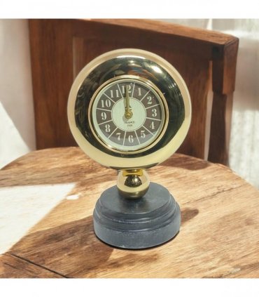 Gold Black Mantel Clock – Elegant Silent Sweep Tabletop Timepiece with Easy-to-Read Dial, Stylish Design, and Durable Build for Living Room, Bedroom, Office, or Home Décor (30CM Mantel Clock)